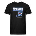 Serious Sperm Whale Character Comfort Adult Tee - black