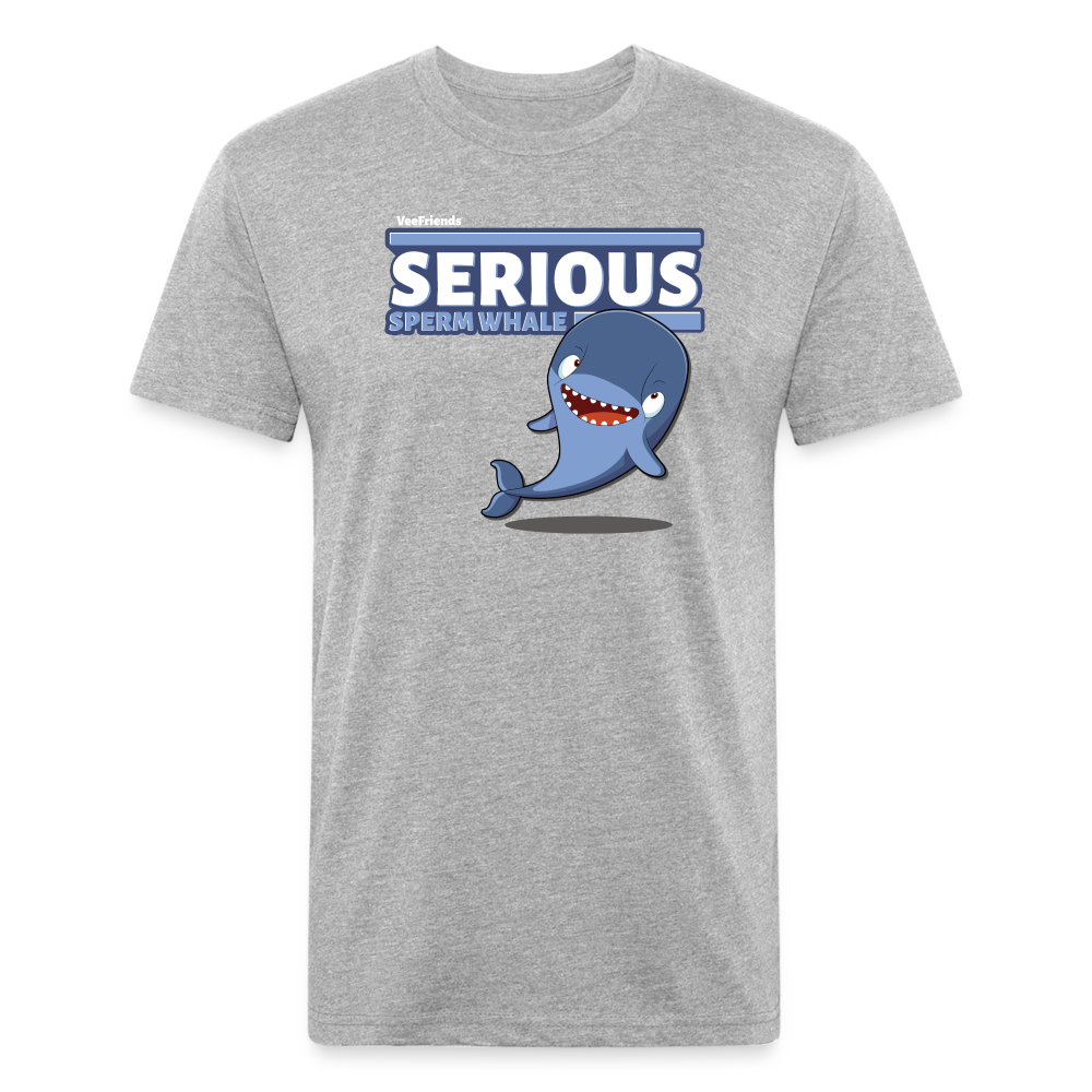 Serious Sperm Whale Character Comfort Adult Tee - heather gray