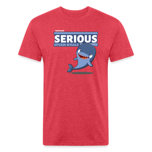 Serious Sperm Whale Character Comfort Adult Tee - heather red