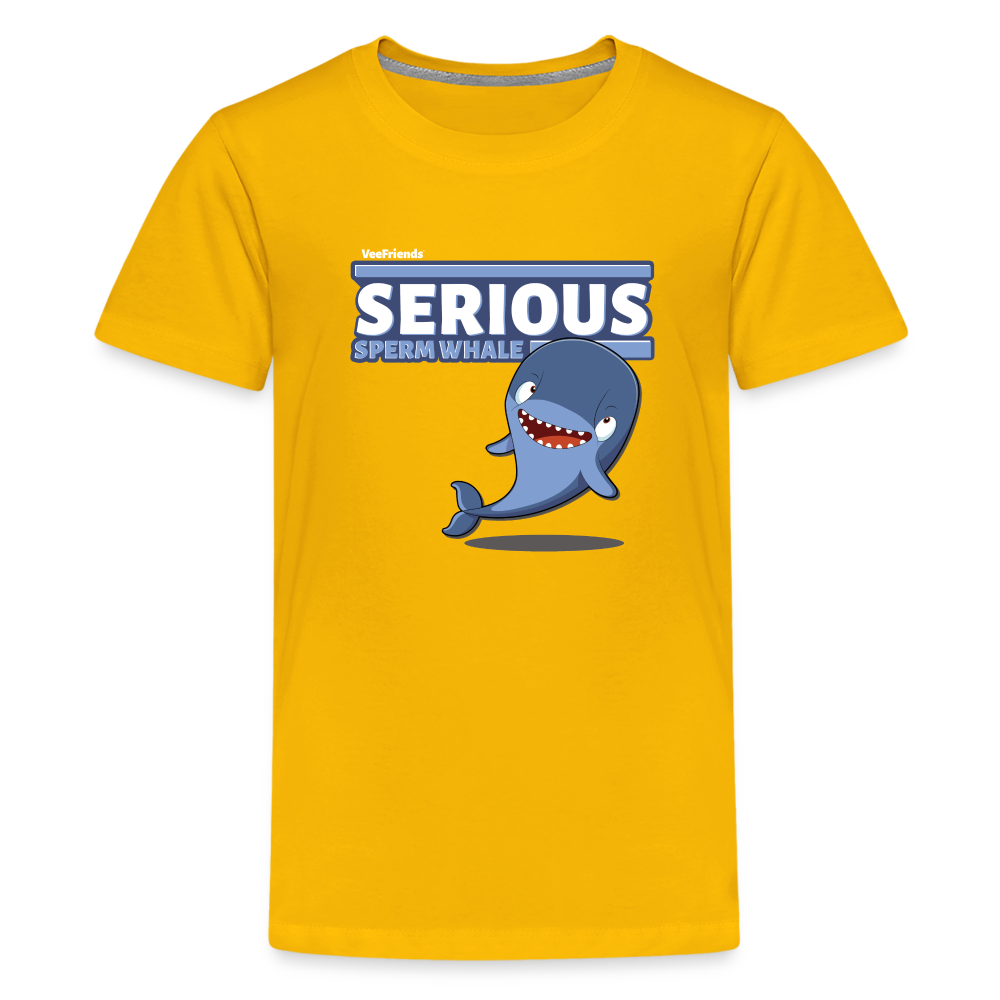 
            
                Load image into Gallery viewer, Serious Sperm Whale Character Comfort Kids Tee - sun yellow
            
        