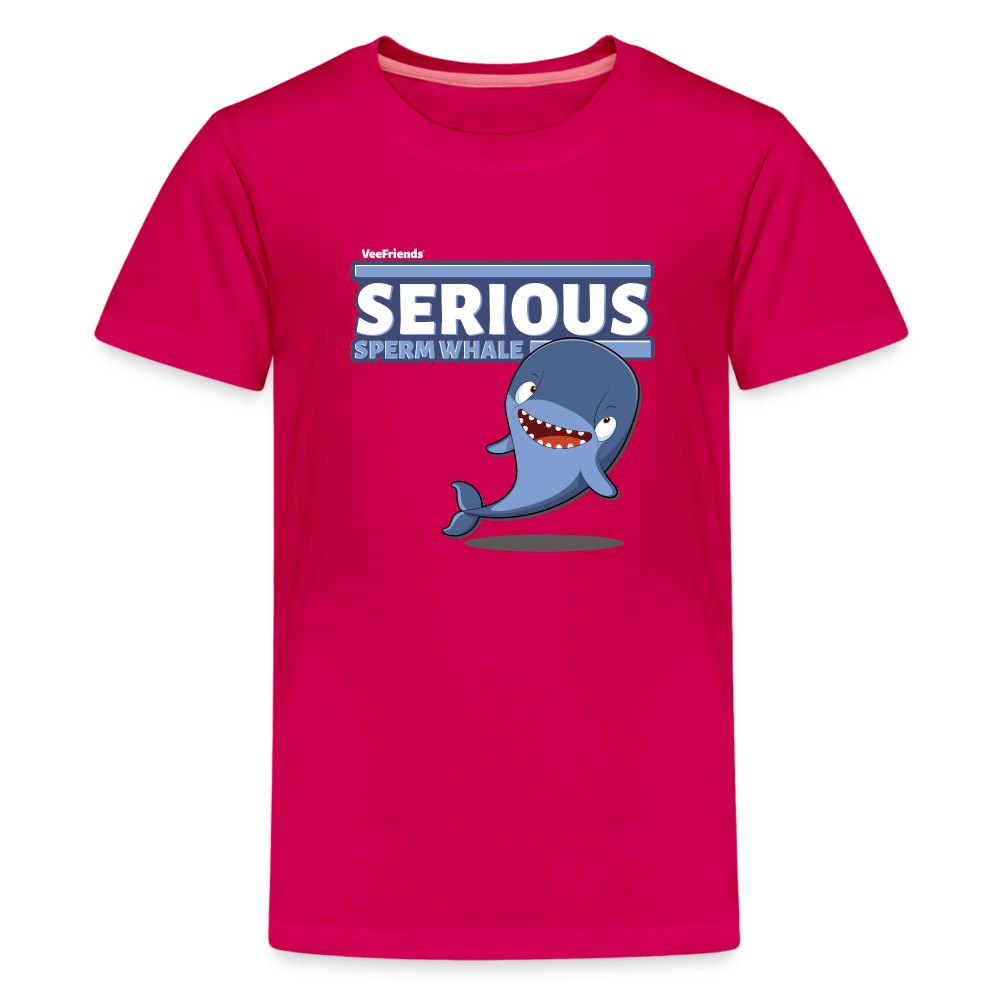 
            
                Load image into Gallery viewer, Serious Sperm Whale Character Comfort Kids Tee - dark pink
            
        