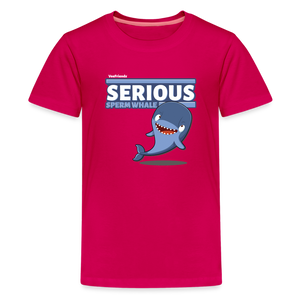 
            
                Load image into Gallery viewer, Serious Sperm Whale Character Comfort Kids Tee - dark pink
            
        