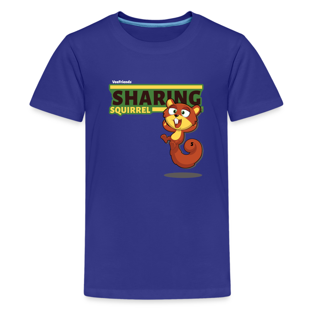 
            
                Load image into Gallery viewer, Sharing Squirrel Character Comfort Kids Tee - royal blue
            
        