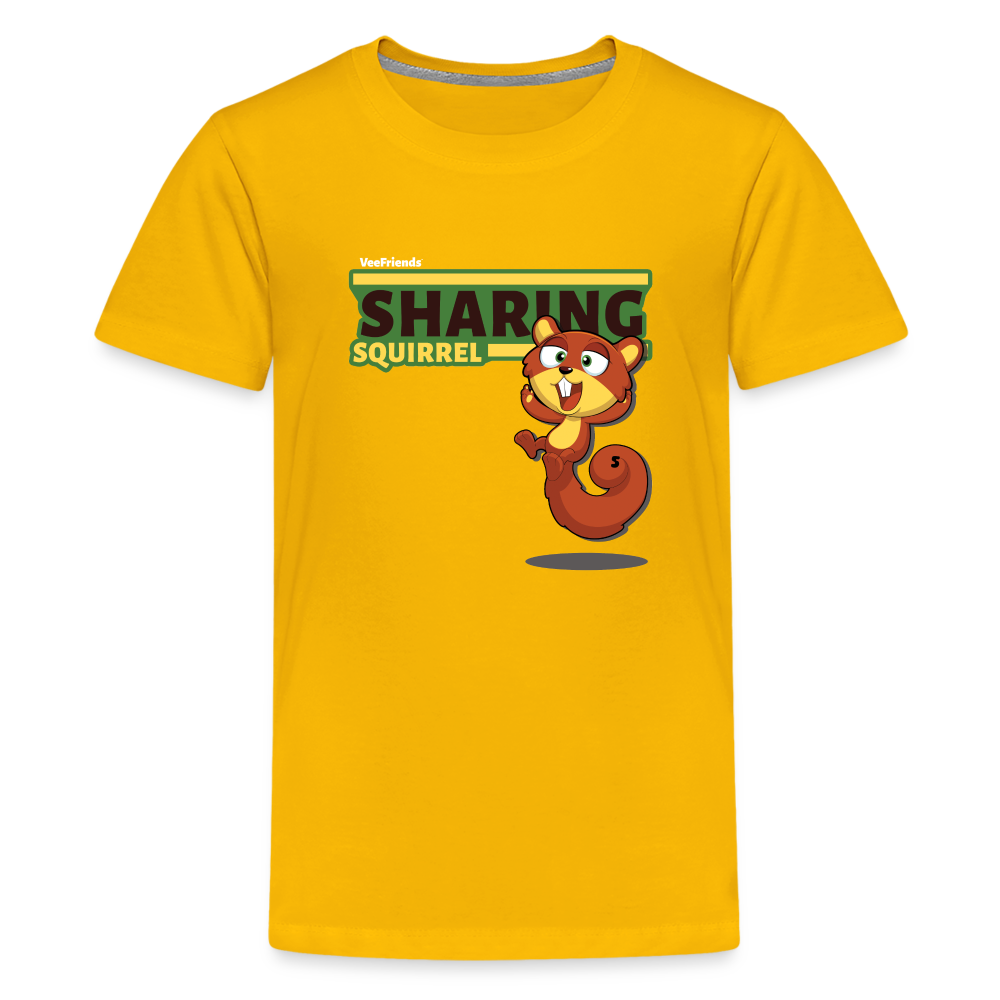 
            
                Load image into Gallery viewer, Sharing Squirrel Character Comfort Kids Tee - sun yellow
            
        