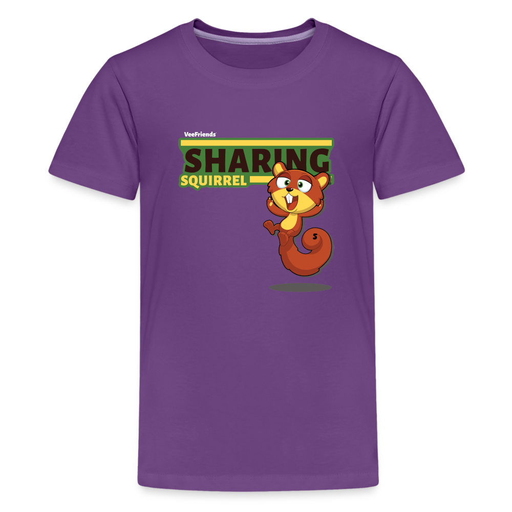 
            
                Load image into Gallery viewer, Sharing Squirrel Character Comfort Kids Tee - purple
            
        