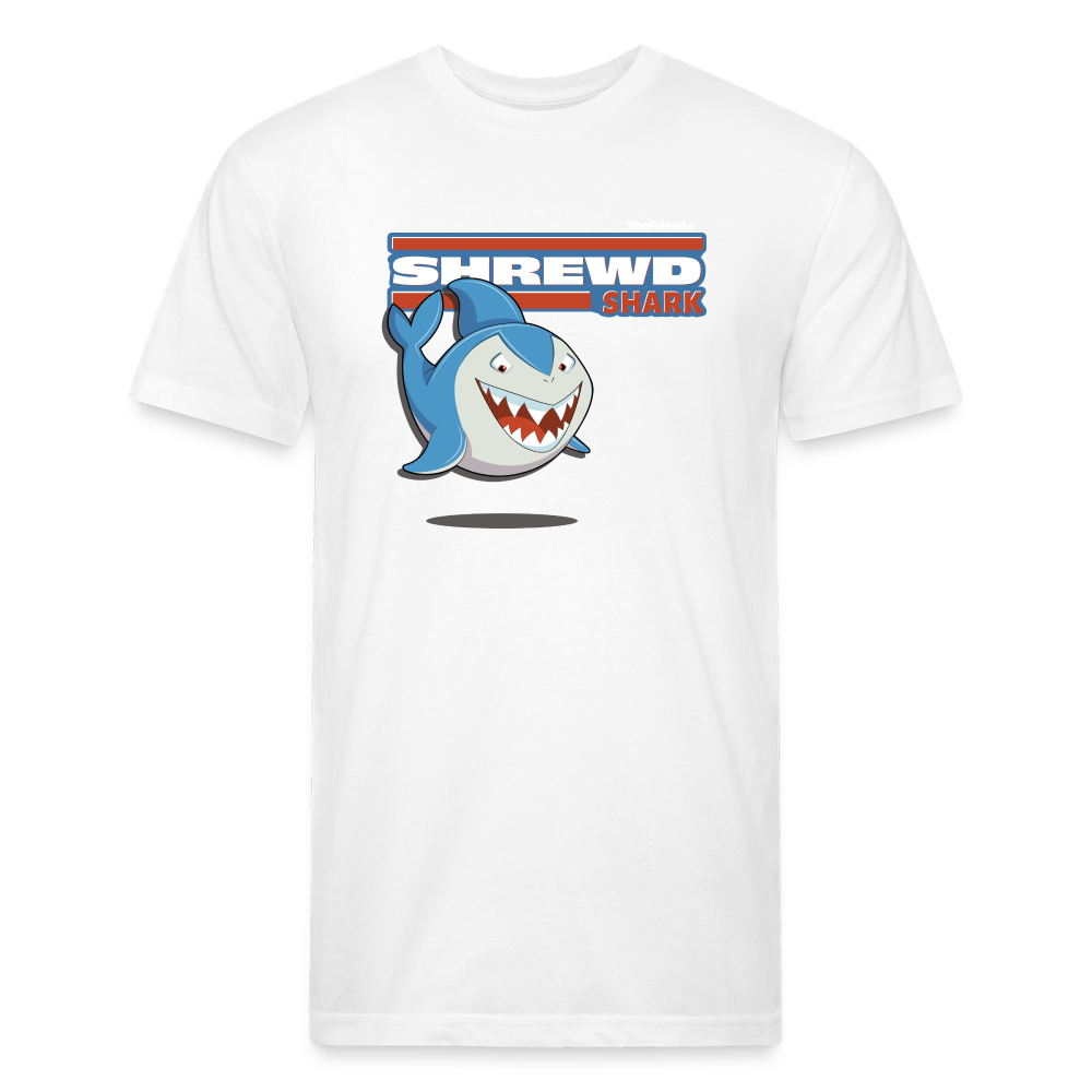 Shrewd Shark Character Comfort Adult Tee - white