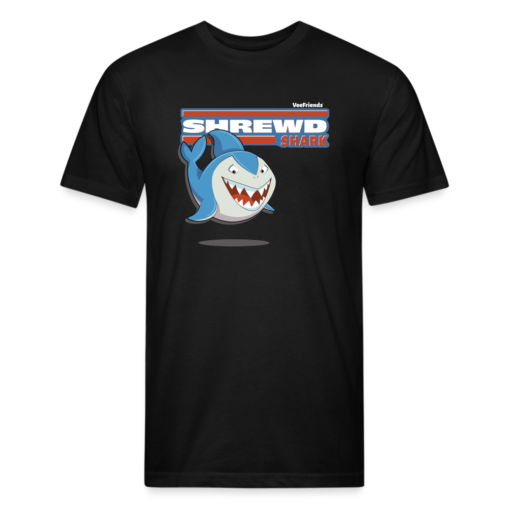 Shrewd Shark Character Comfort Adult Tee - black