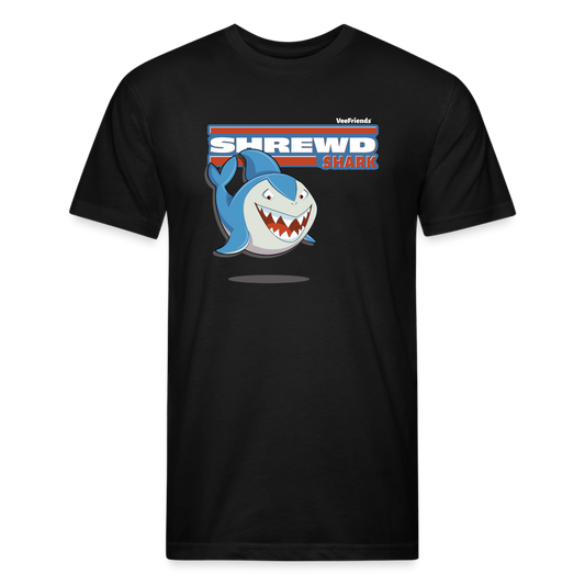 Shrewd Shark Character Comfort Adult Tee - black