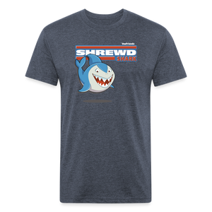 Shrewd Shark Character Comfort Adult Tee - heather navy