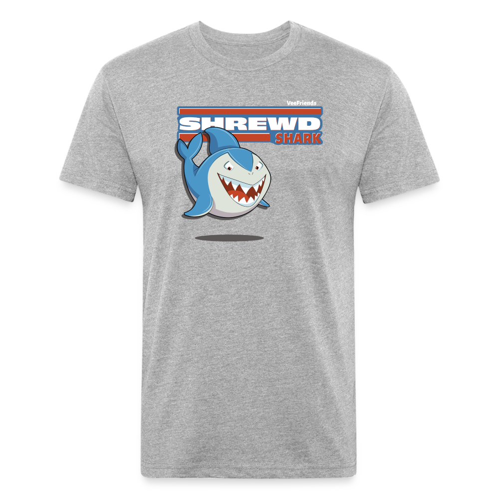 Shrewd Shark Character Comfort Adult Tee - heather gray