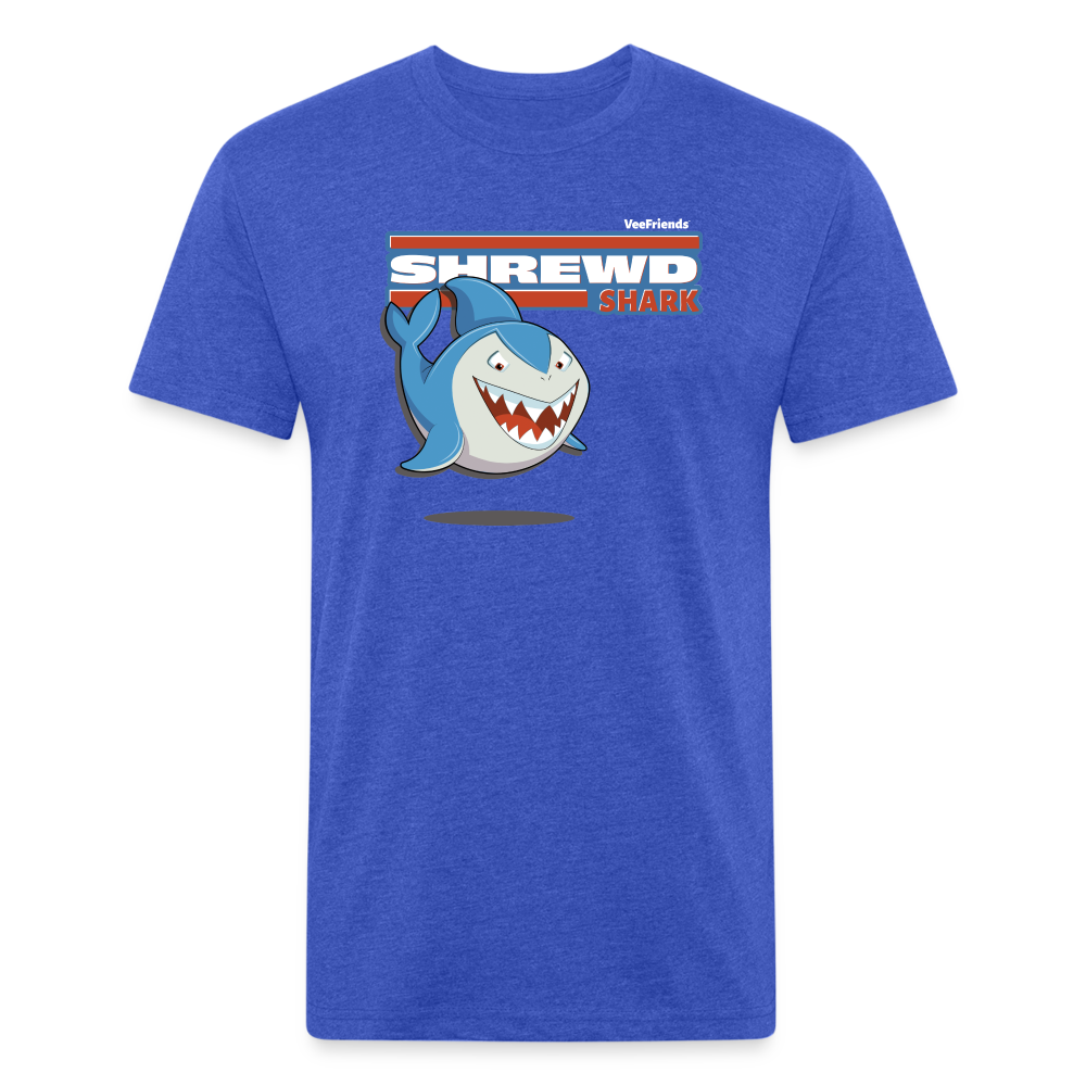 Shrewd Shark Character Comfort Adult Tee - heather royal