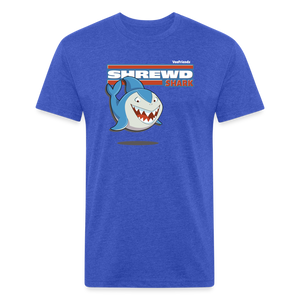 Shrewd Shark Character Comfort Adult Tee - heather royal