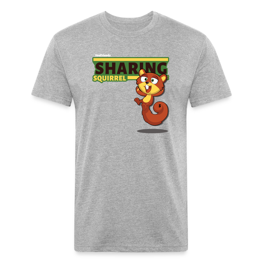 Sharing Squirrel Character Comfort Adult Tee - heather gray