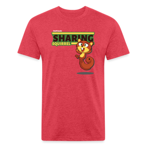 Sharing Squirrel Character Comfort Adult Tee - heather red