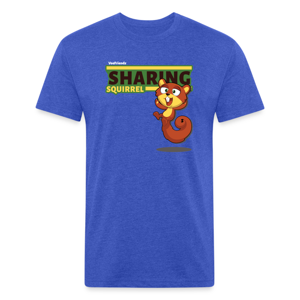 Sharing Squirrel Character Comfort Adult Tee - heather royal