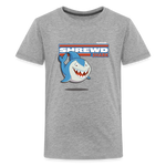 Shrewd Shark Character Comfort Kids Tee - heather gray