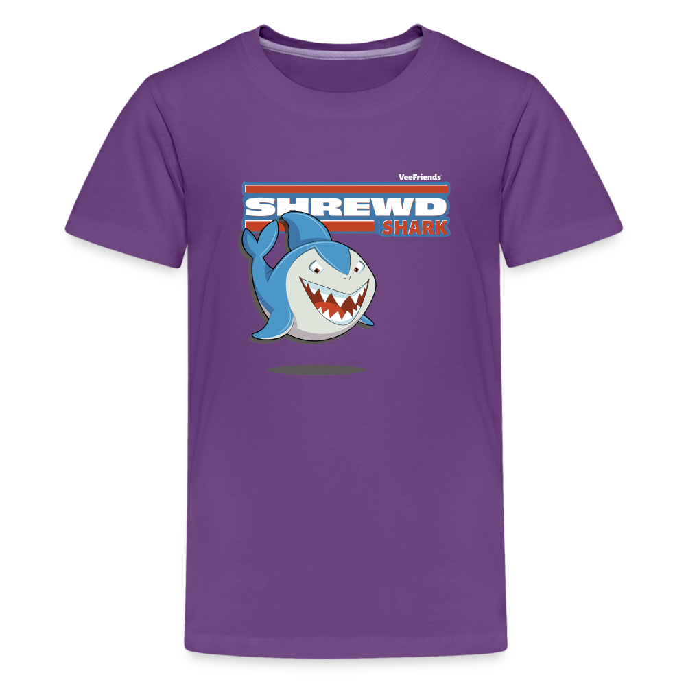 
            
                Load image into Gallery viewer, Shrewd Shark Character Comfort Kids Tee - purple
            
        