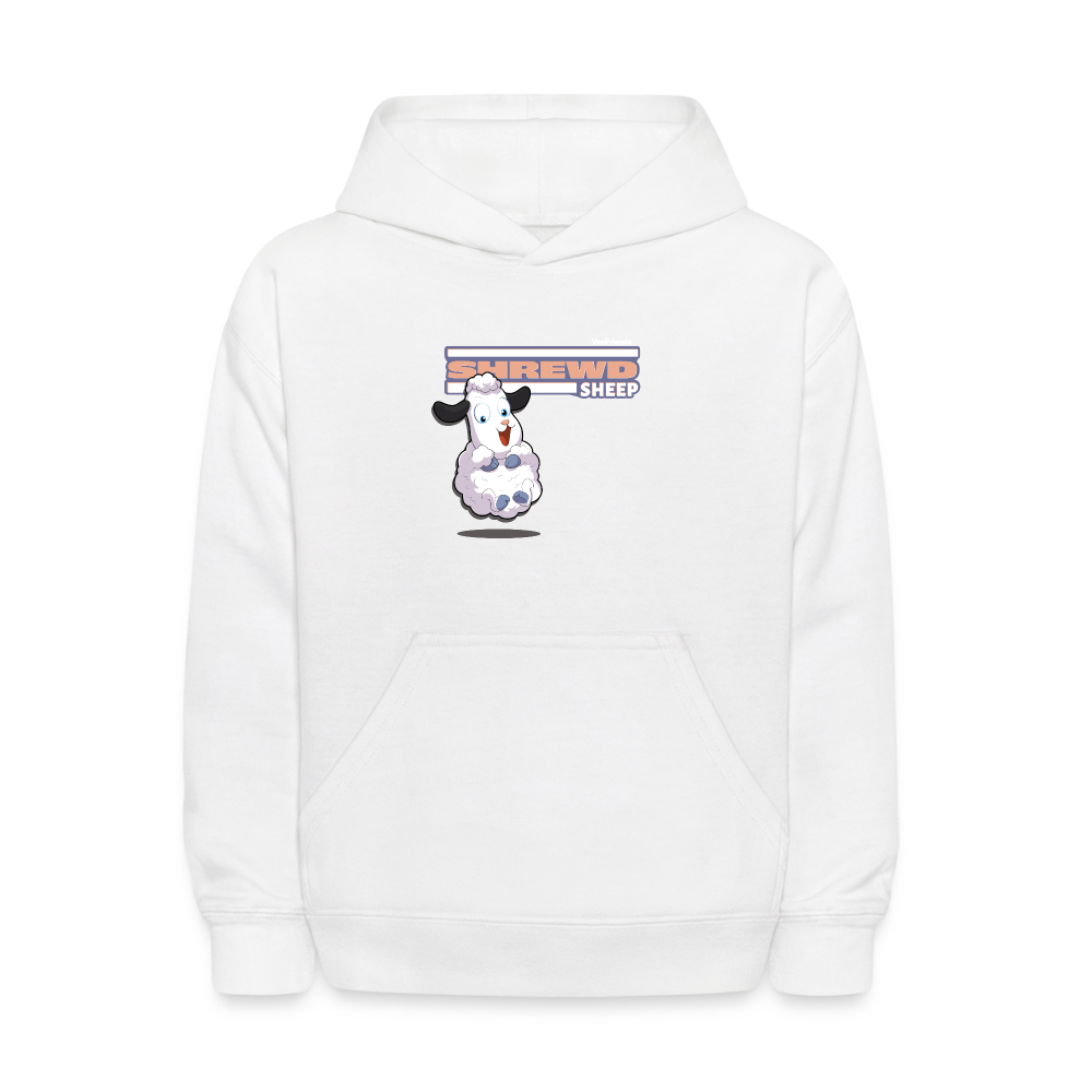 Shrewd Sheep Character Comfort Kids Hoodie - white