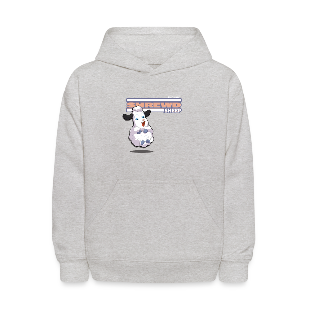 Shrewd Sheep Character Comfort Kids Hoodie - heather gray