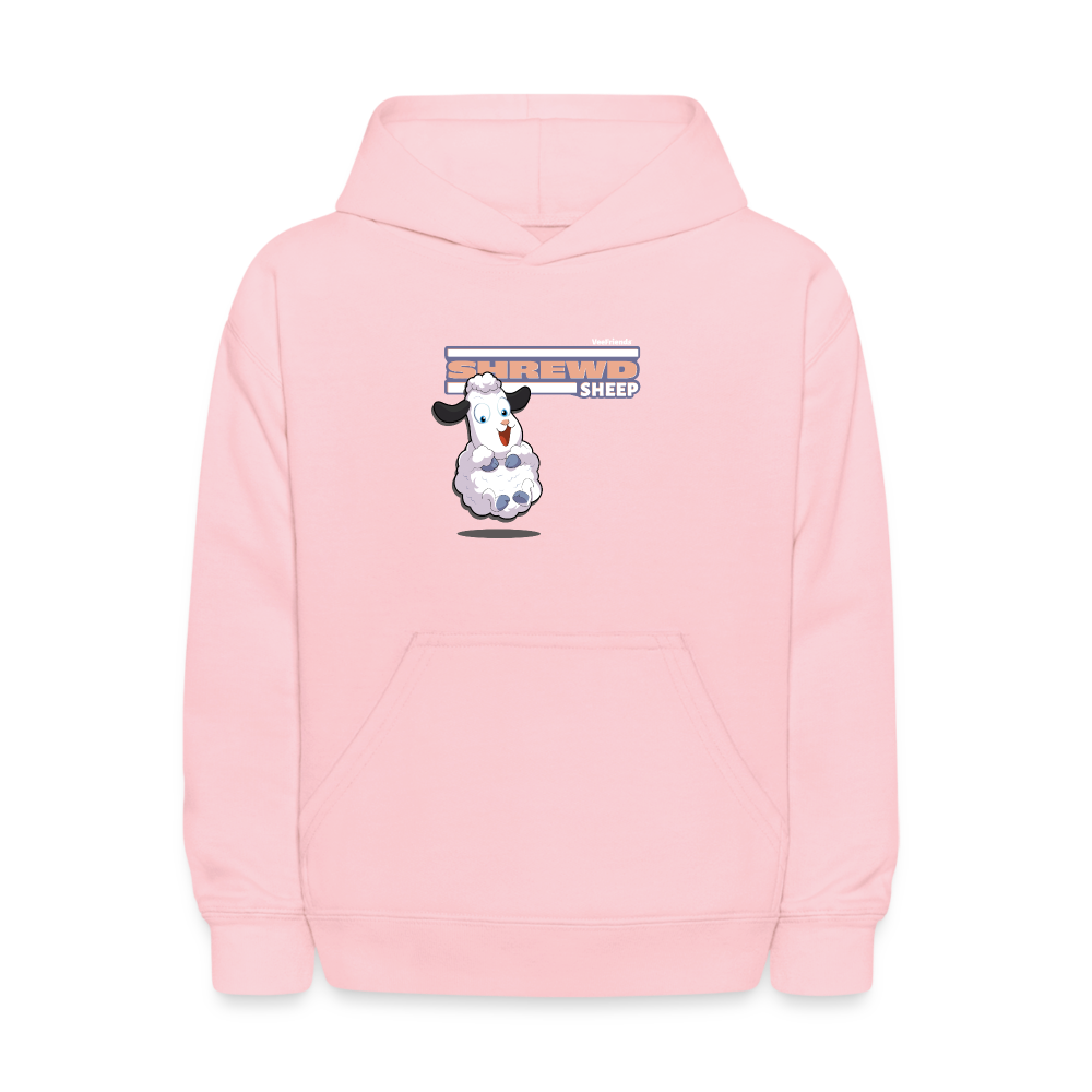 Shrewd Sheep Character Comfort Kids Hoodie - pink