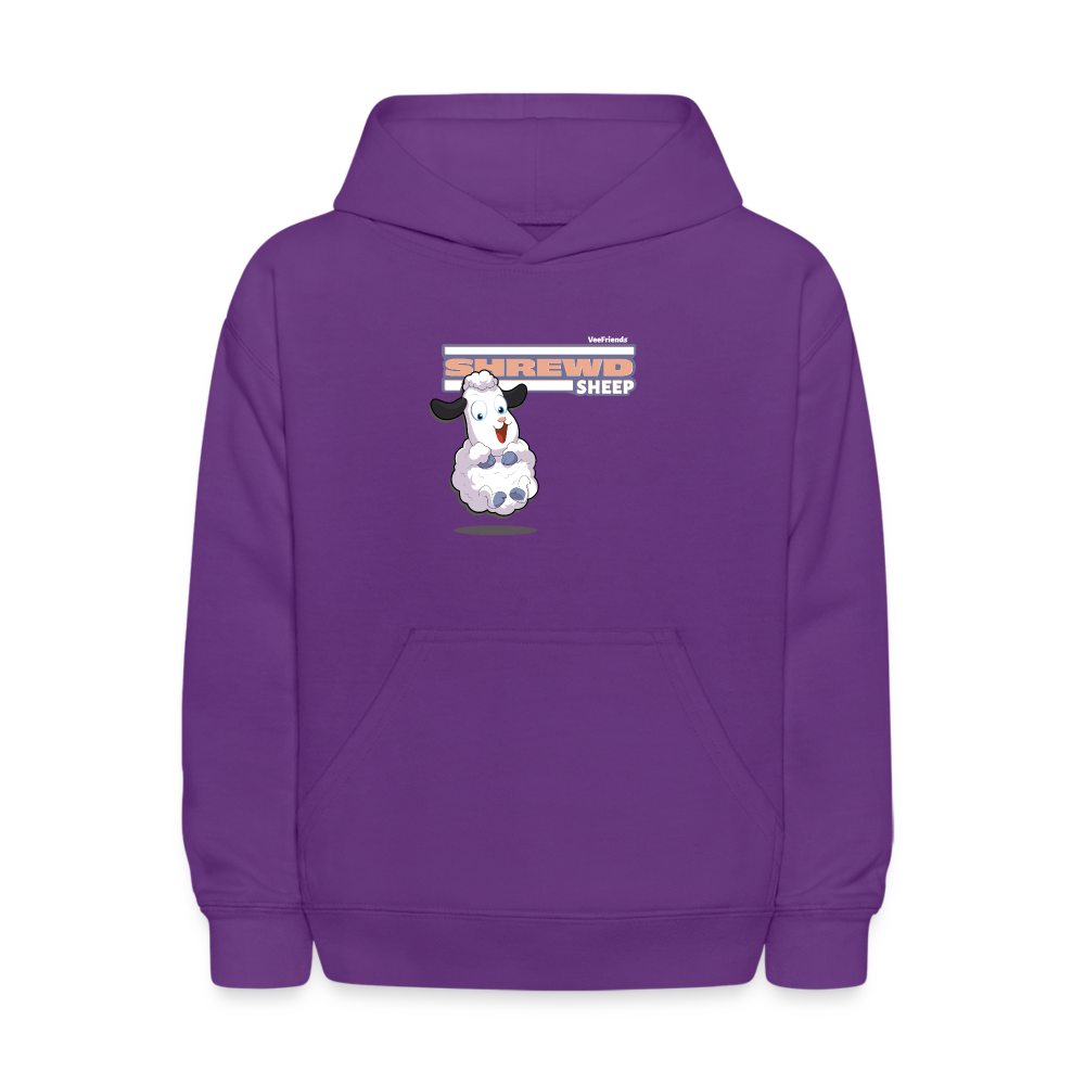 Shrewd Sheep Character Comfort Kids Hoodie - purple