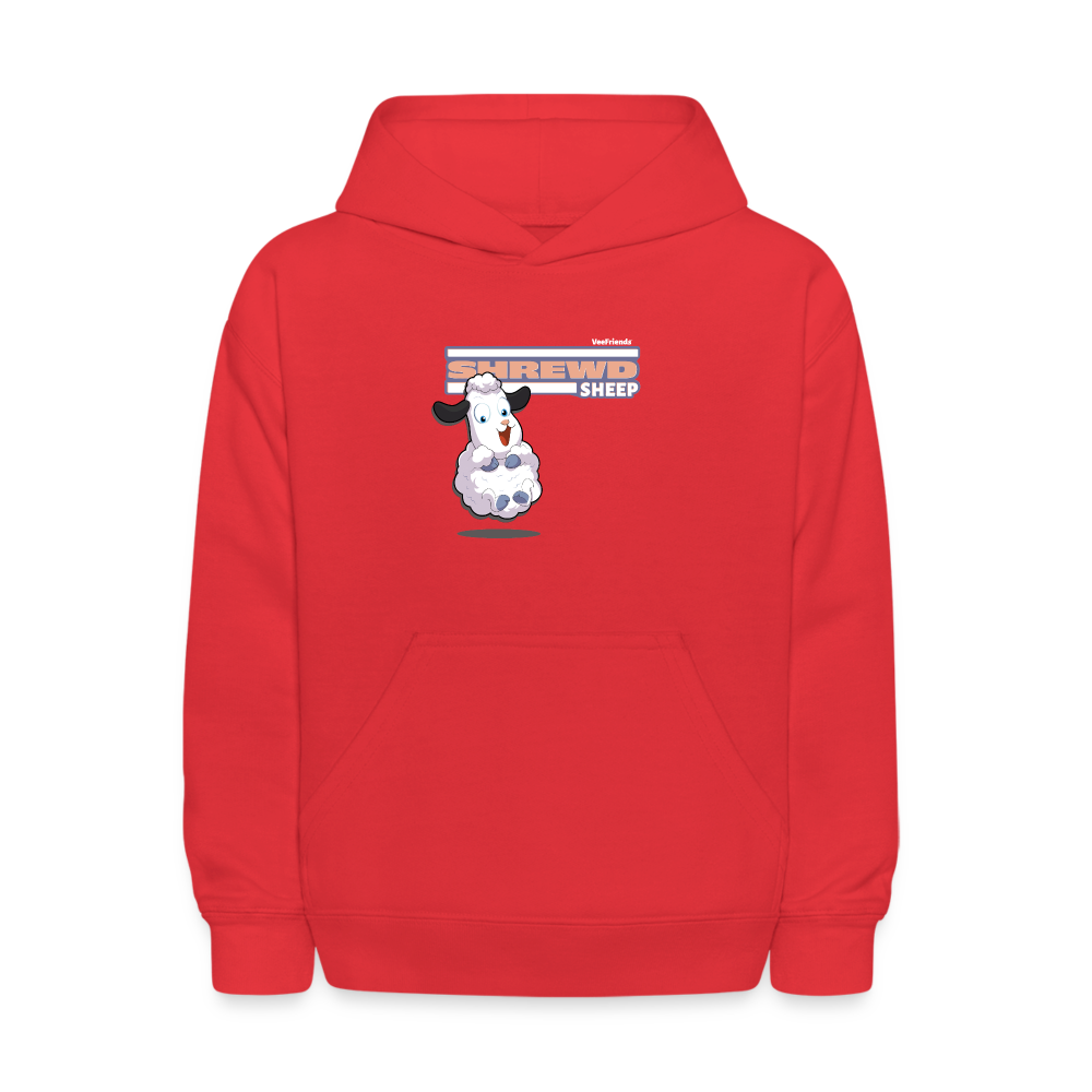 Shrewd Sheep Character Comfort Kids Hoodie - red