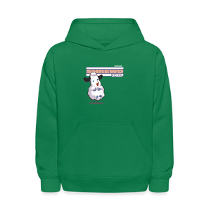 Shrewd Sheep Character Comfort Kids Hoodie - kelly green