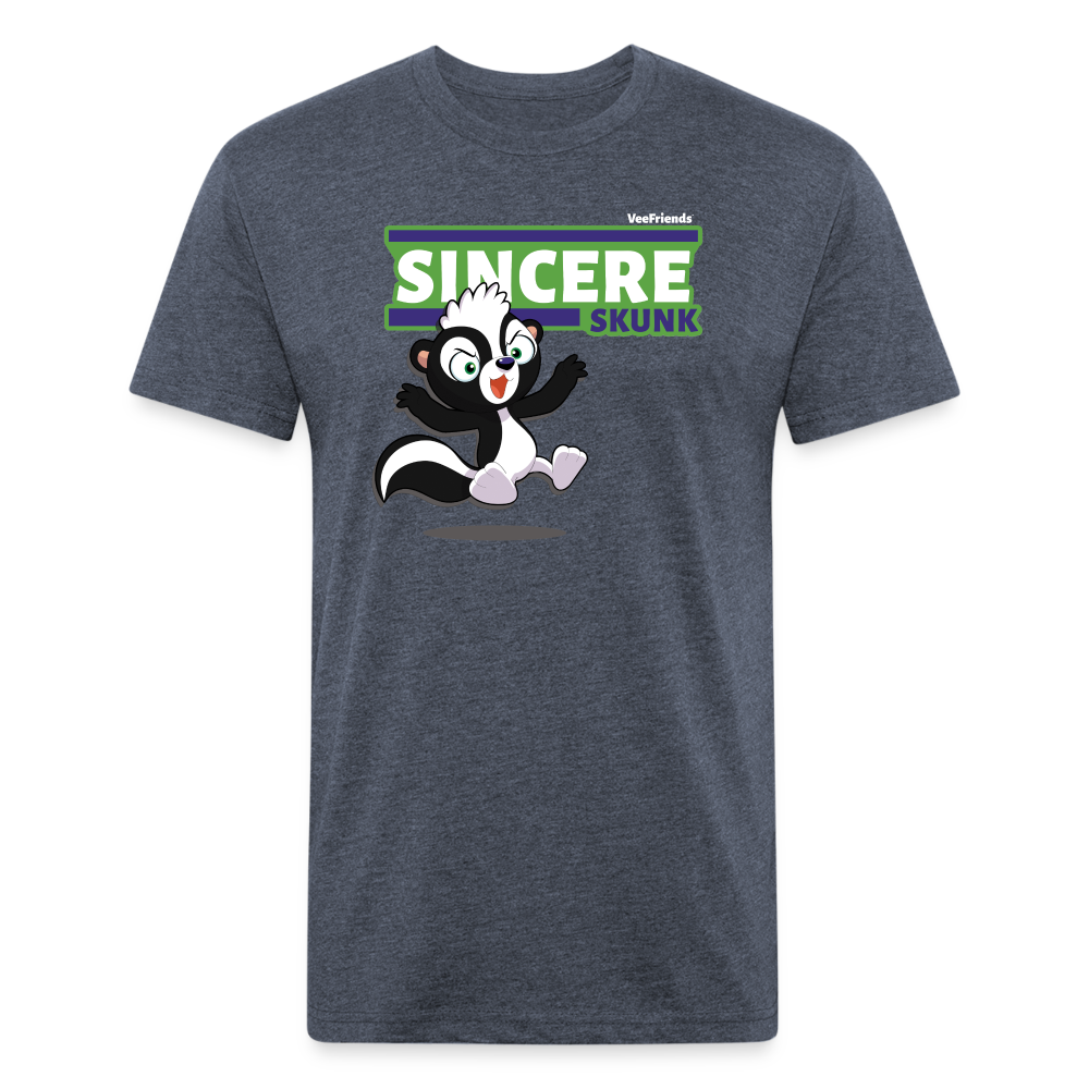 Sincere Skunk Character Comfort Adult Tee - heather navy