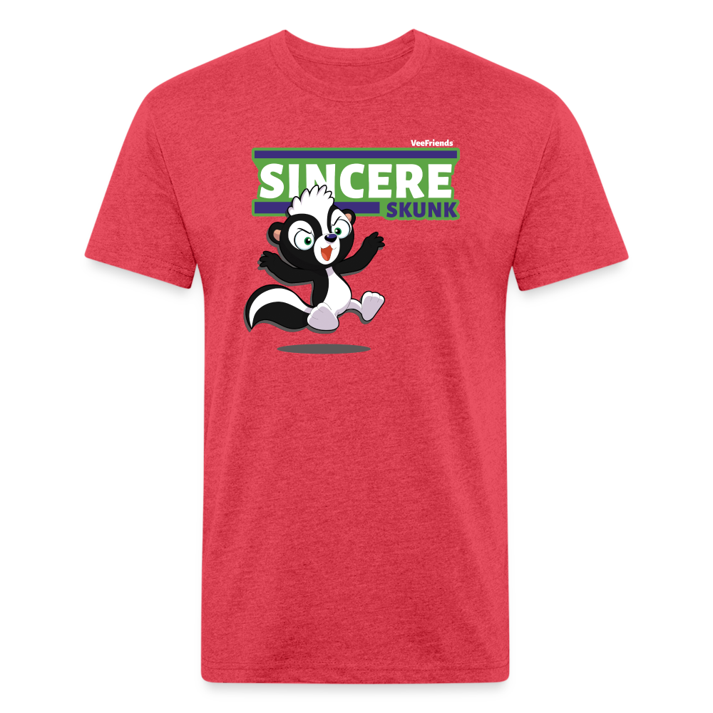 Sincere Skunk Character Comfort Adult Tee - heather red