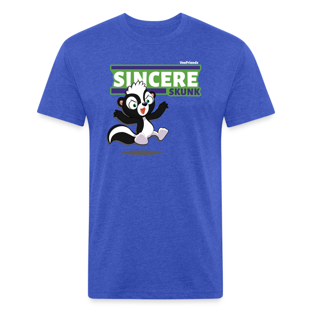 Sincere Skunk Character Comfort Adult Tee - heather royal