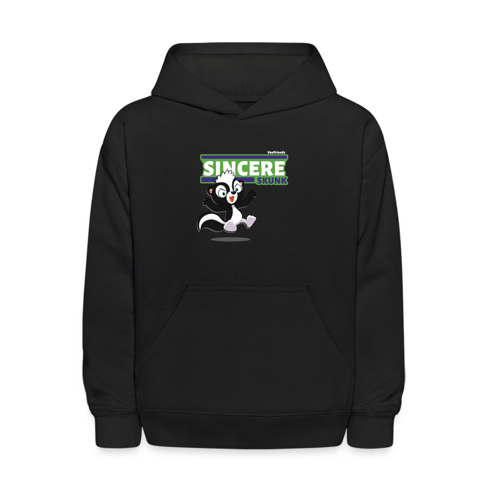 Sincere Skunk Character Comfort Kids Hoodie - black