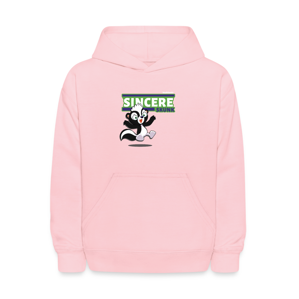 Sincere Skunk Character Comfort Kids Hoodie - pink