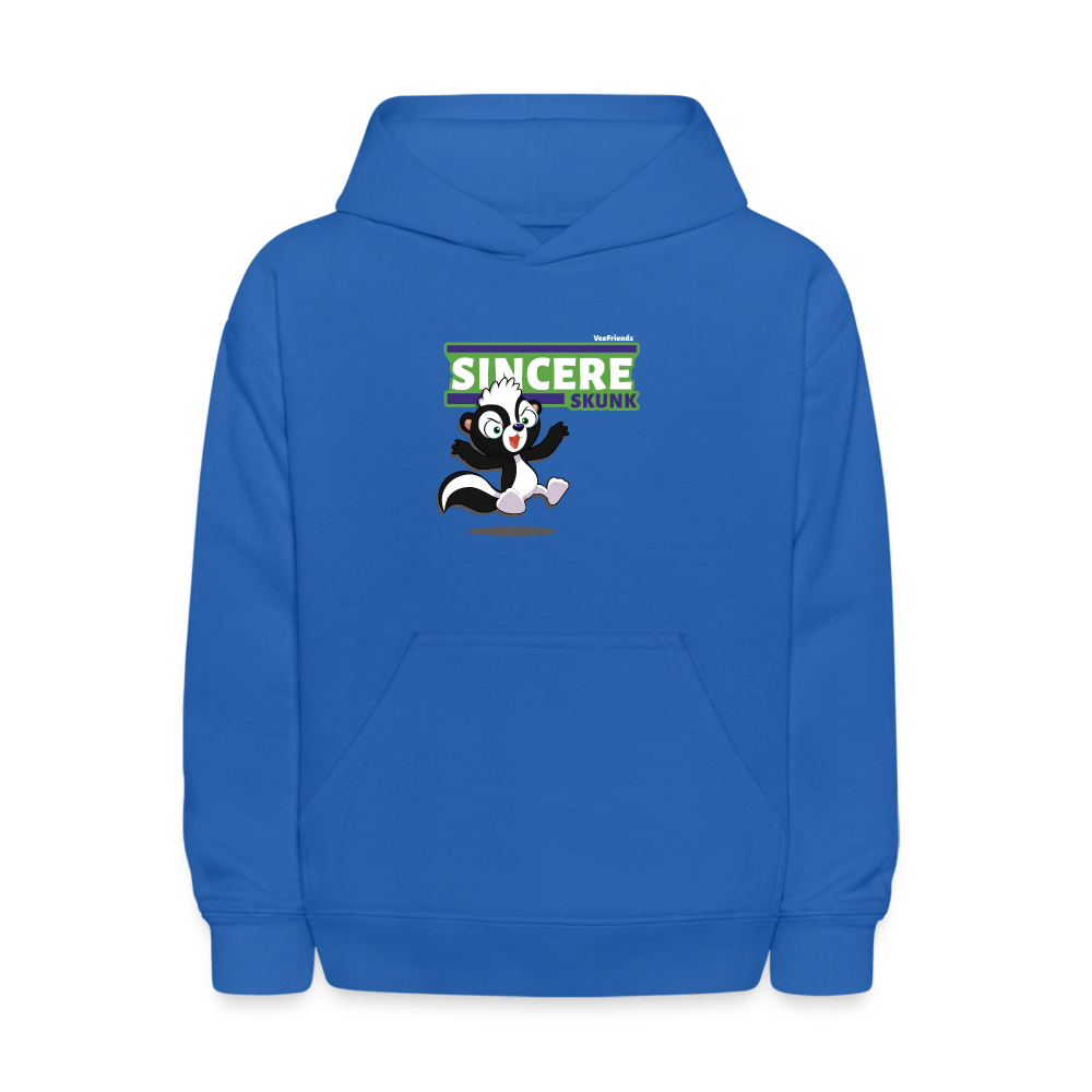 Sincere Skunk Character Comfort Kids Hoodie - royal blue