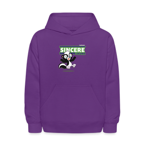 Sincere Skunk Character Comfort Kids Hoodie - purple