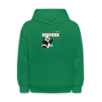 Sincere Skunk Character Comfort Kids Hoodie - kelly green