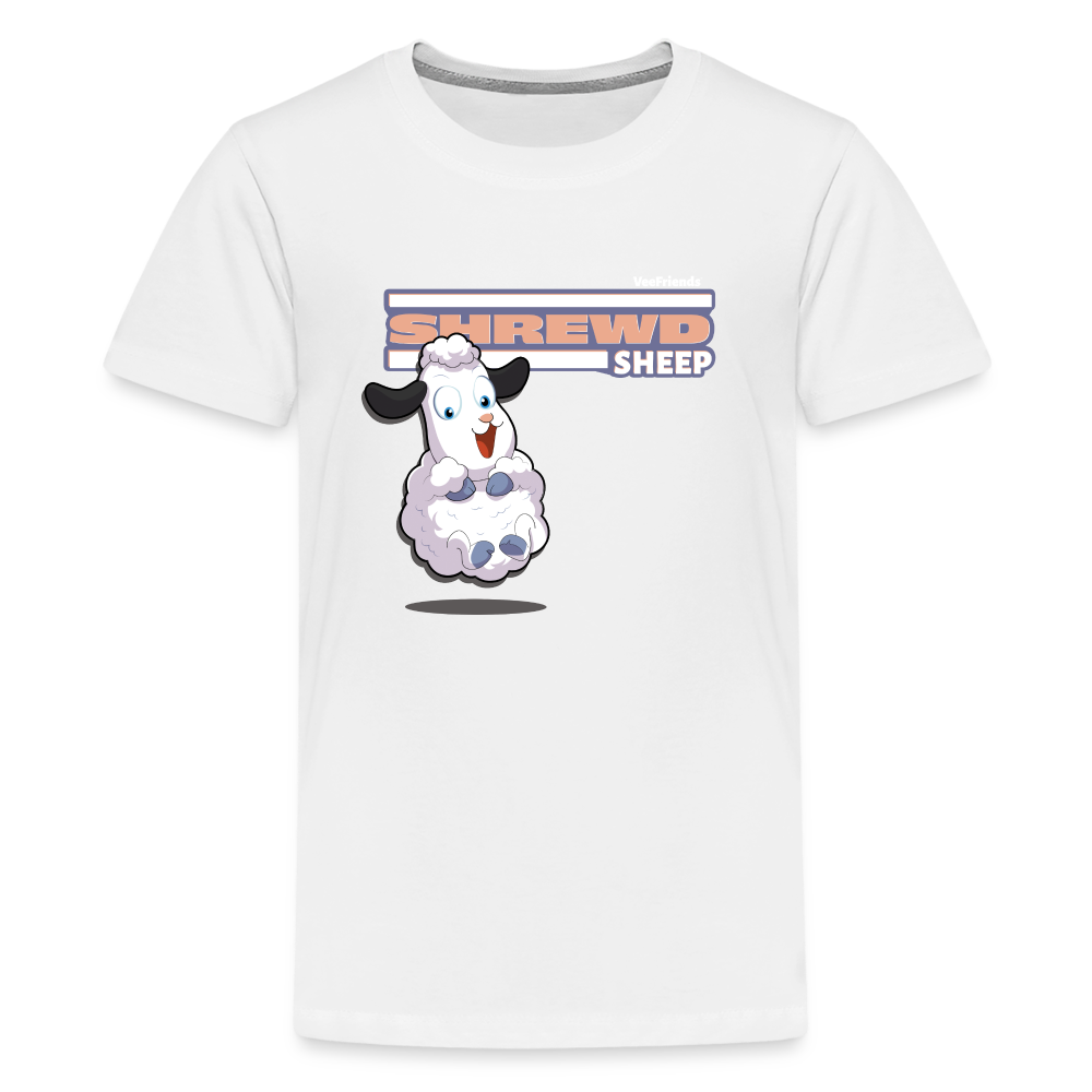 Shrewd Sheep Character Comfort Kids Tee - white