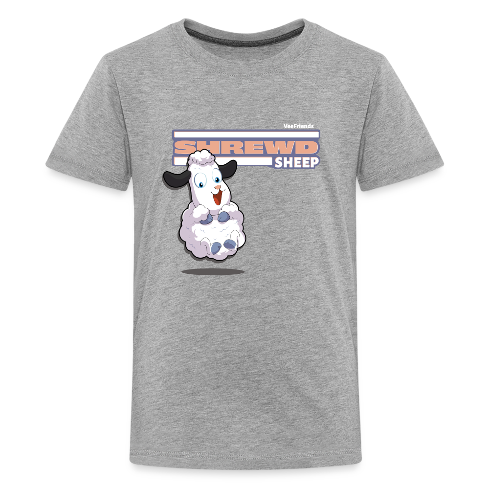 Shrewd Sheep Character Comfort Kids Tee - heather gray