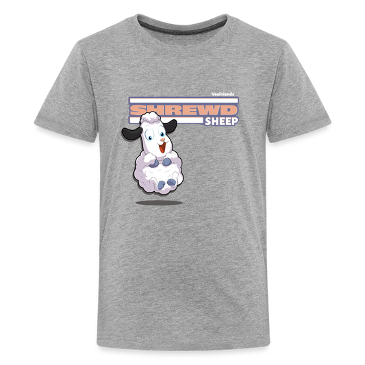 Shrewd Sheep Character Comfort Kids Tee - heather gray