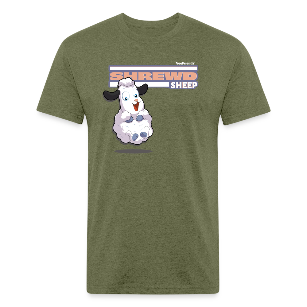 Shrewd Sheep Character Comfort Adult Tee - heather military green