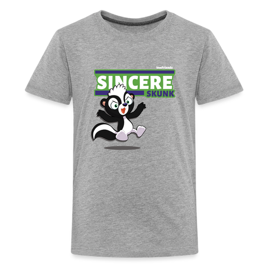 Sincere Skunk Character Comfort Kids Tee - heather gray