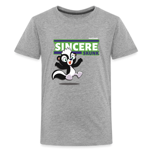 
            
                Load image into Gallery viewer, Sincere Skunk Character Comfort Kids Tee - heather gray
            
        