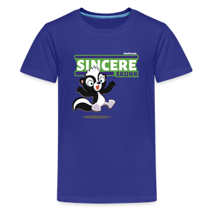 Sincere Skunk Character Comfort Kids Tee - royal blue