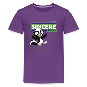 Sincere Skunk Character Comfort Kids Tee - purple