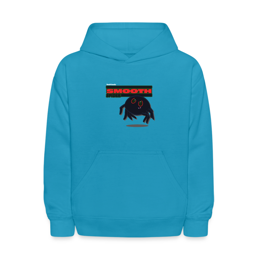 Smooth Spider Character Comfort Kids Hoodie - turquoise