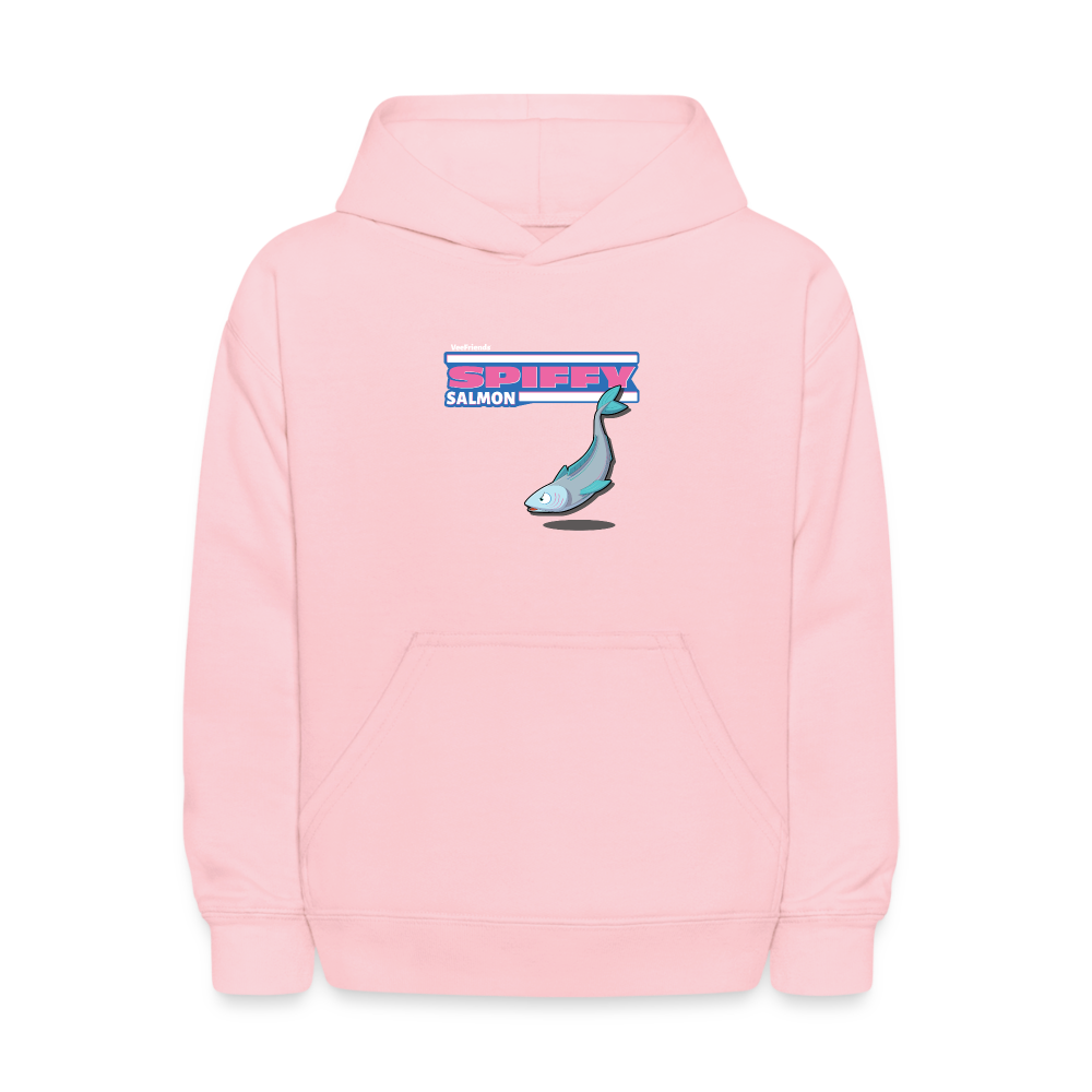 Spiffy Salmon Character Comfort Kids Hoodie - pink