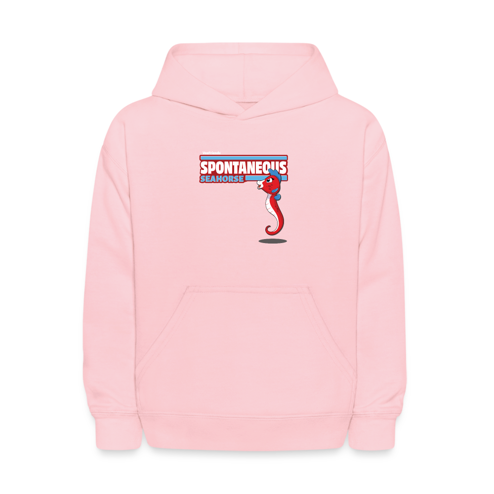 Spontaneous Seahorse Character Comfort Kids Hoodie - pink