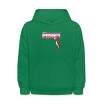 Spontaneous Seahorse Character Comfort Kids Hoodie - kelly green