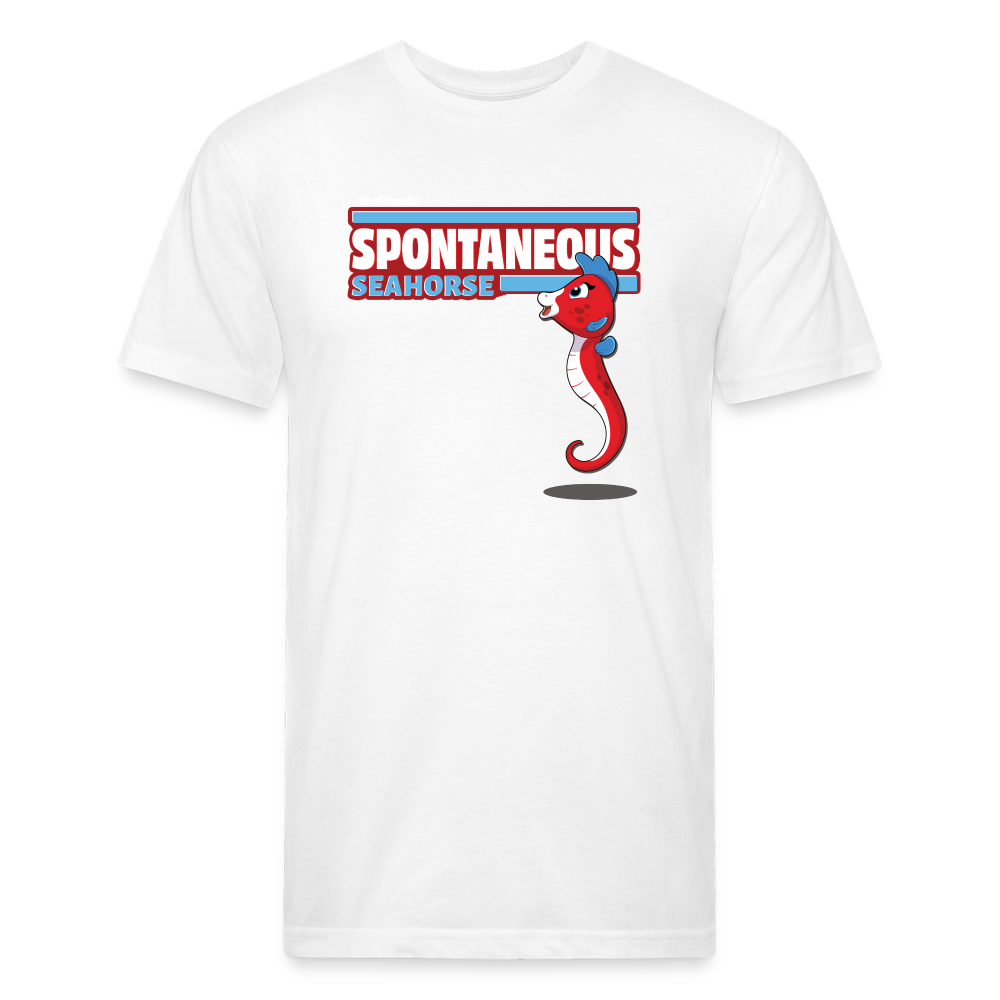 Spontaneous Seahorse Character Comfort Adult Tee - white