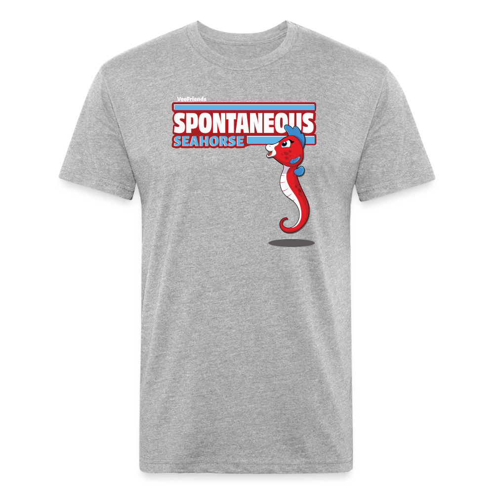 Spontaneous Seahorse Character Comfort Adult Tee - heather gray