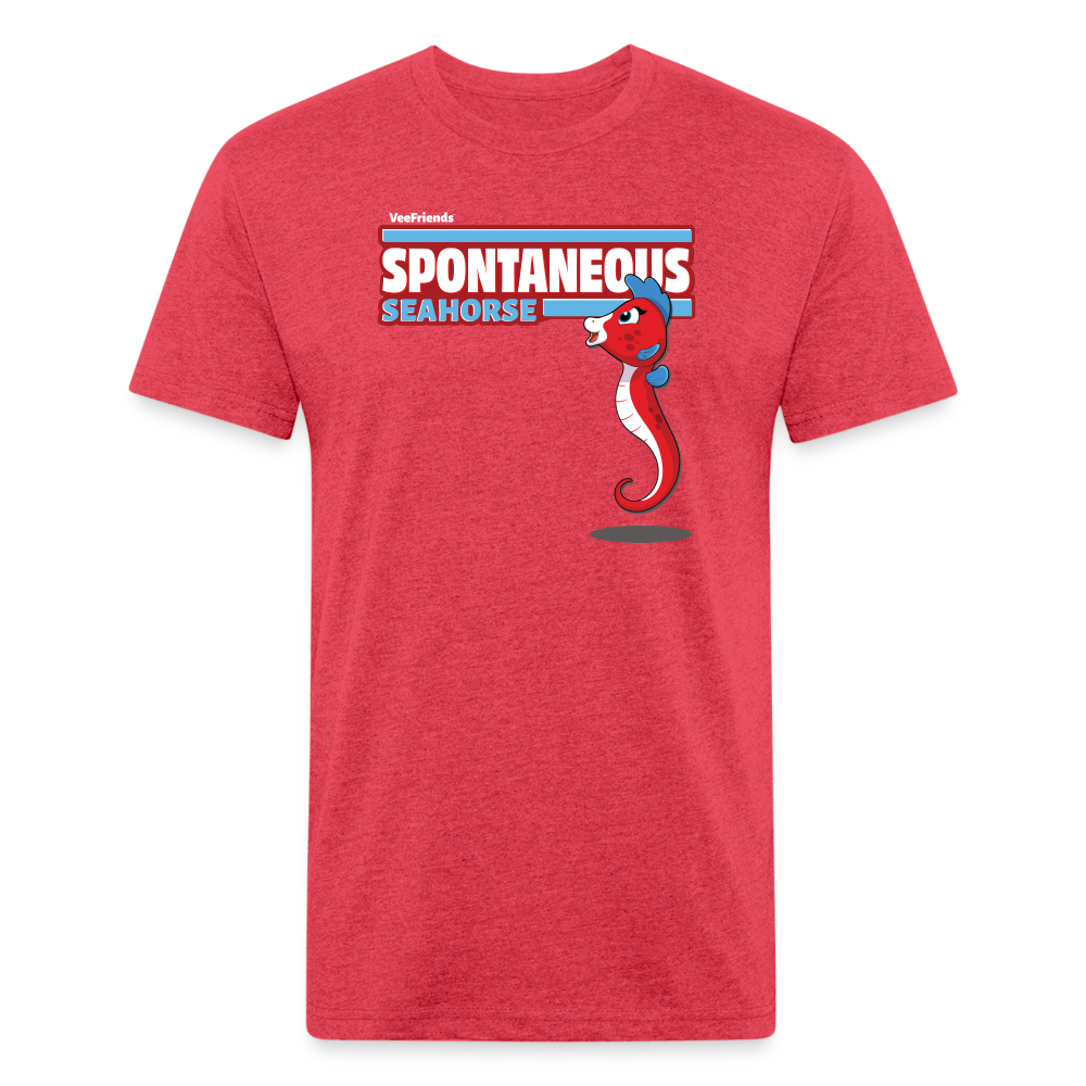 Spontaneous Seahorse Character Comfort Adult Tee - heather red